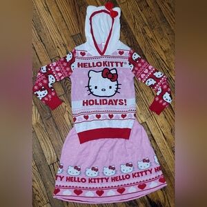 Hello Kitty Knit hooded sweater and skirt Youth szXL